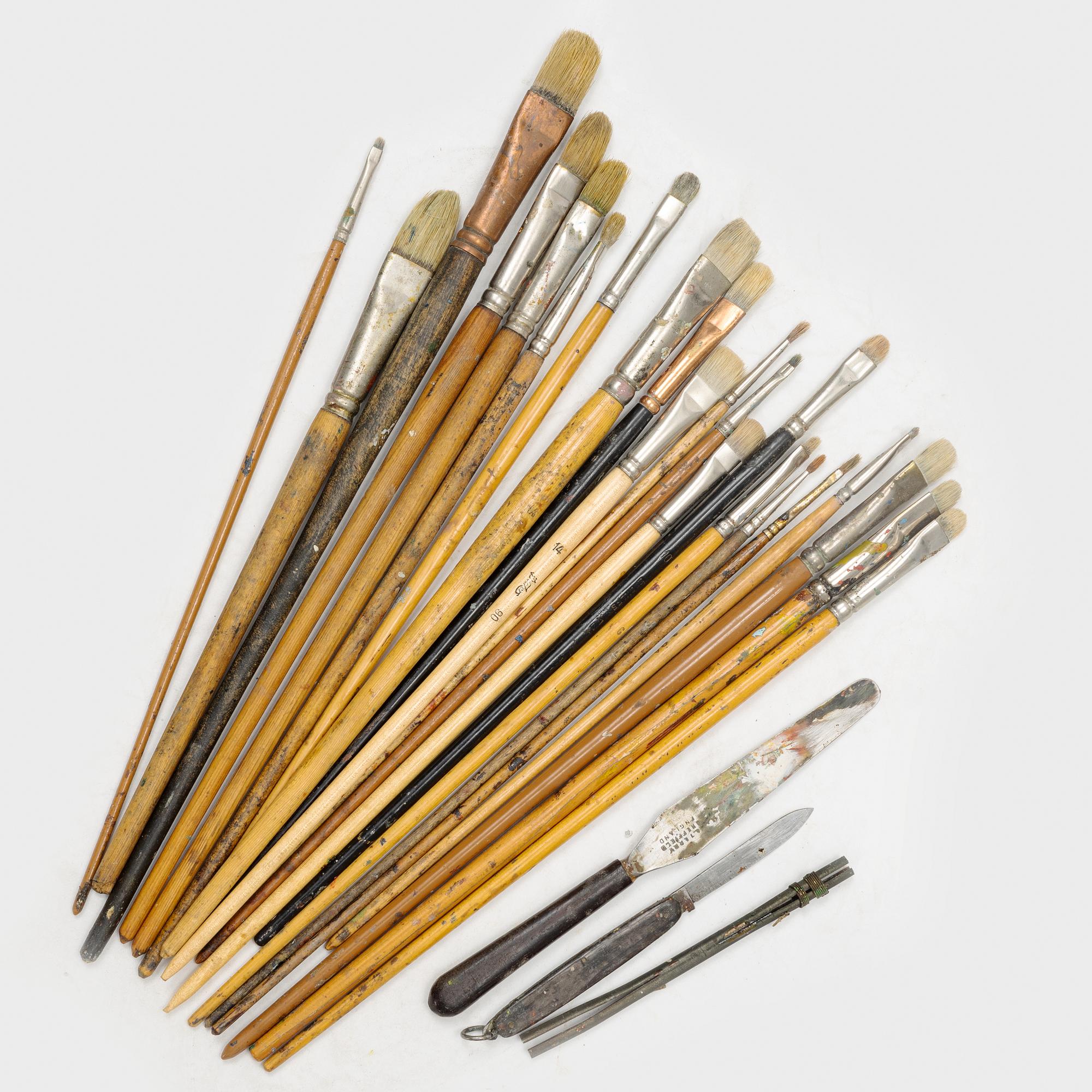 Birger Simonssons friluftsstaffli, paletter & målarlådor.