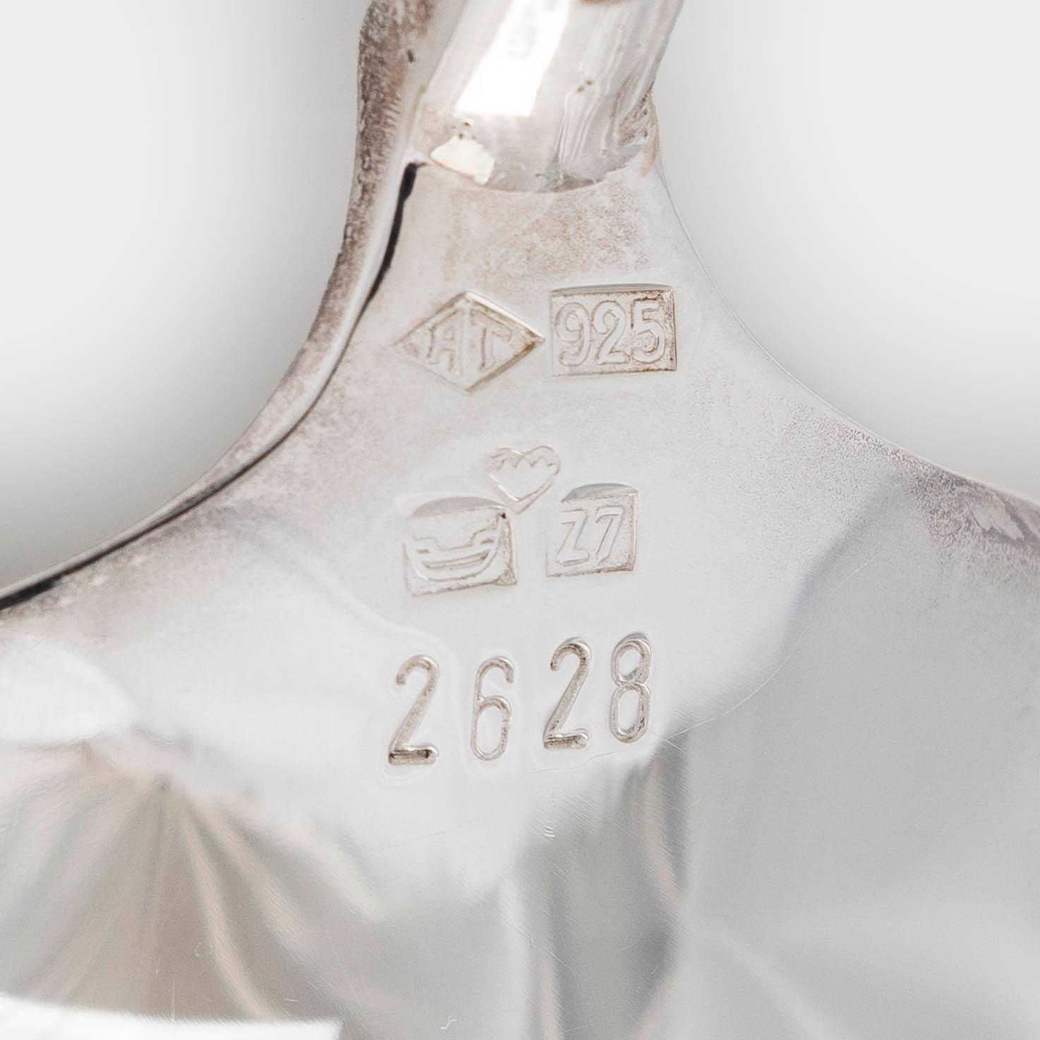 Tillander, a 2 piece-set of sterling silver vodka spoons, Helsinki 1972 and 1977.