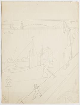 GÖSTA ADRIAN-NILSSON, pencil on paper, unsigned but dated 30/11 -36.