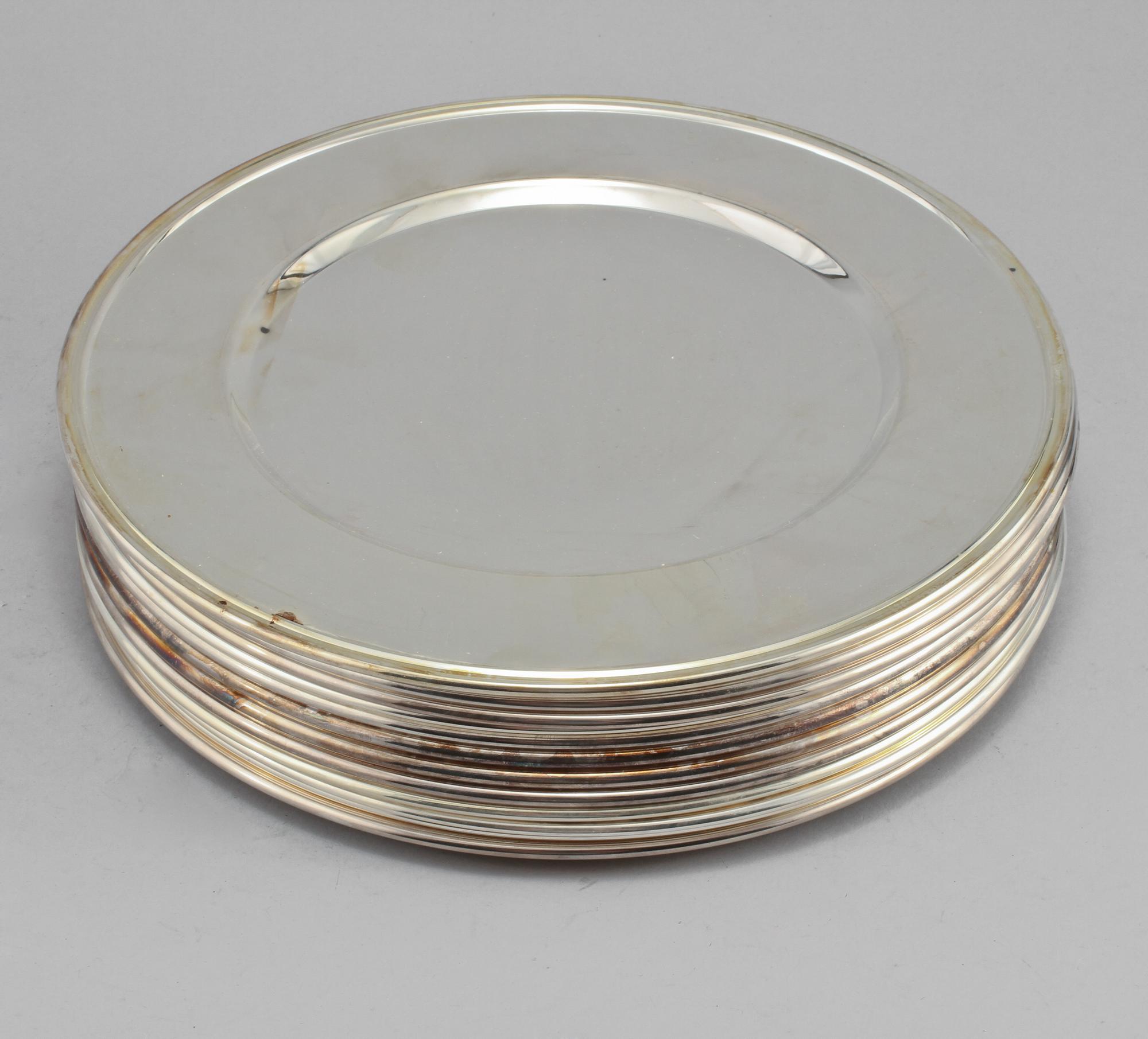 KUVERTTALLRIKAR, 12 st, vitmetall. 1900-talets andra hälft.