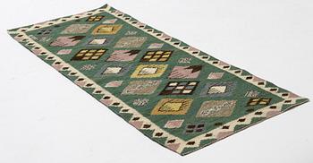 Märta Måås-Fjetterström, vävnad, "Knoppen", gobelängteknik, signerad AB MMF, ca 85 x 36 cm.