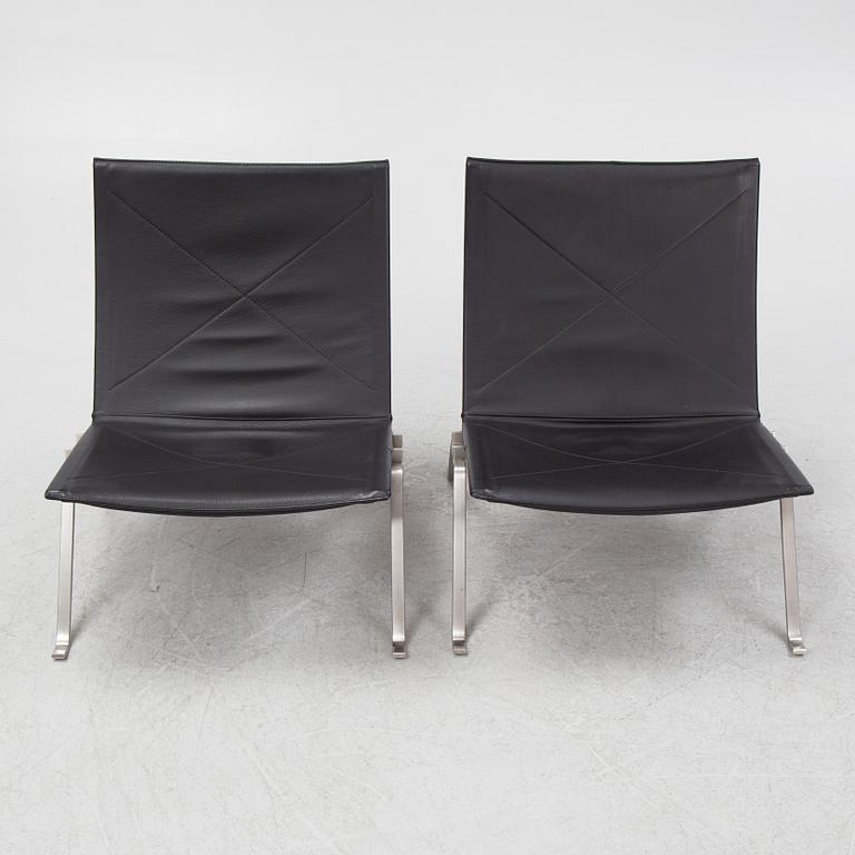 Poul Kjaerholm, fåtöljer, ett par, "PK22", Fritz Hansen, Danmark.