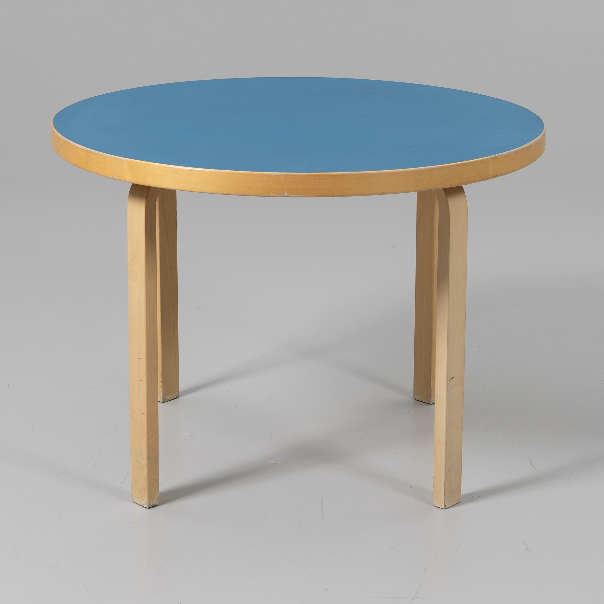 Alvar Aalto, dining table, model 90A, Artek, Finland.