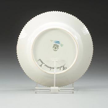 ASSIETTER, 11 stycken, porslin. "Flora Danica", Royal Copenhagen, Danmark, 1900-tal.