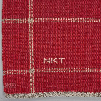 MATTA, rölakan, ca 234,5 x 170,5 cm, signerad NKT (Nordiska Kompaniets Textilkammare).