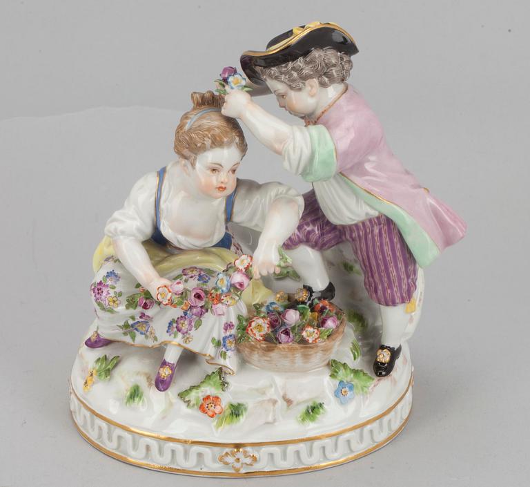 FIGURIN, porslin, Meissen.