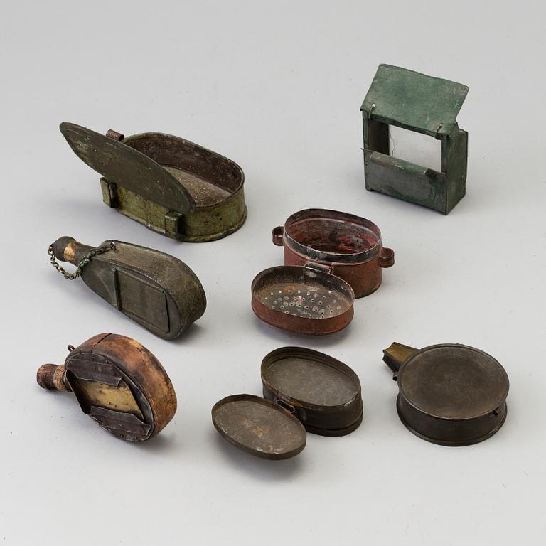 ASKAR FÖR FISKEAGN, 7 st, 1800-/1900-tal.