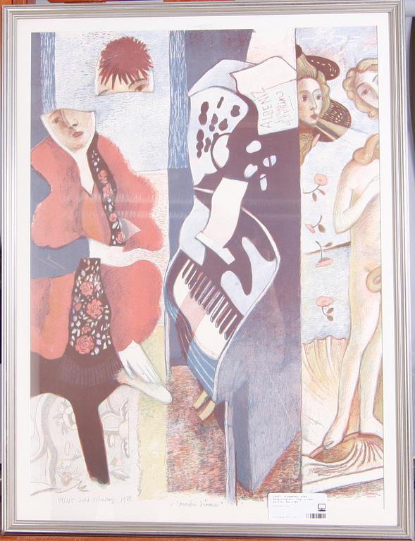 OLDENBURG, ACKE. Färglitografi. Sign o numr 44/125, dat 1988.