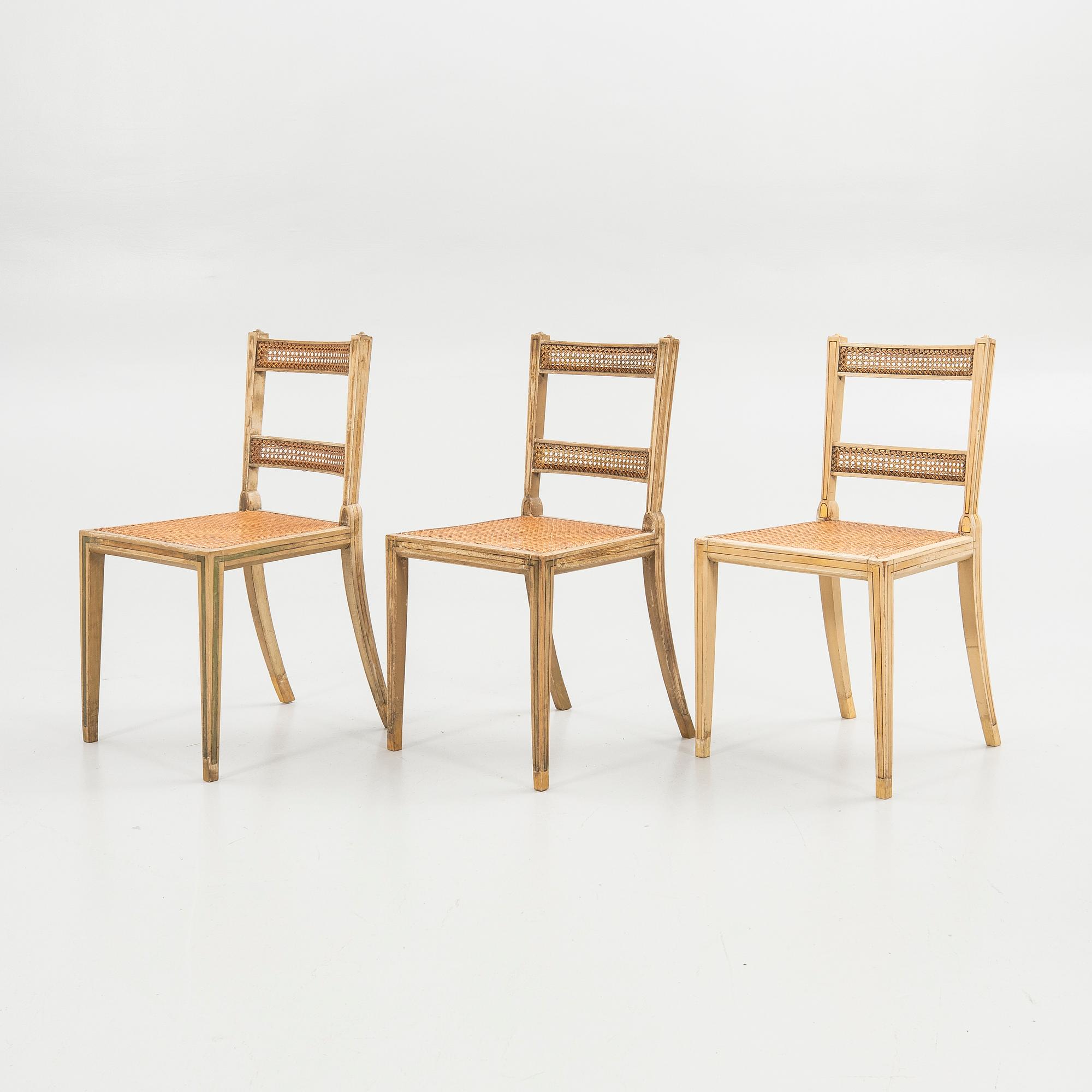 Dining chairs, 6 pcs, first half of the 19th century, England.