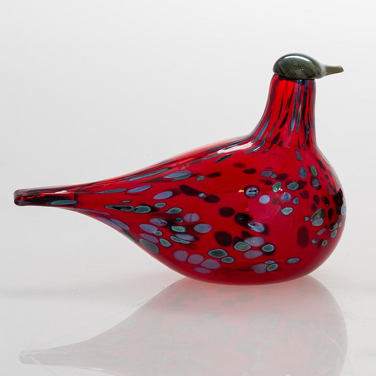 OIVA TOIKKA, LASILINTU, signeerattu O. Toikka Nuutajärvi.