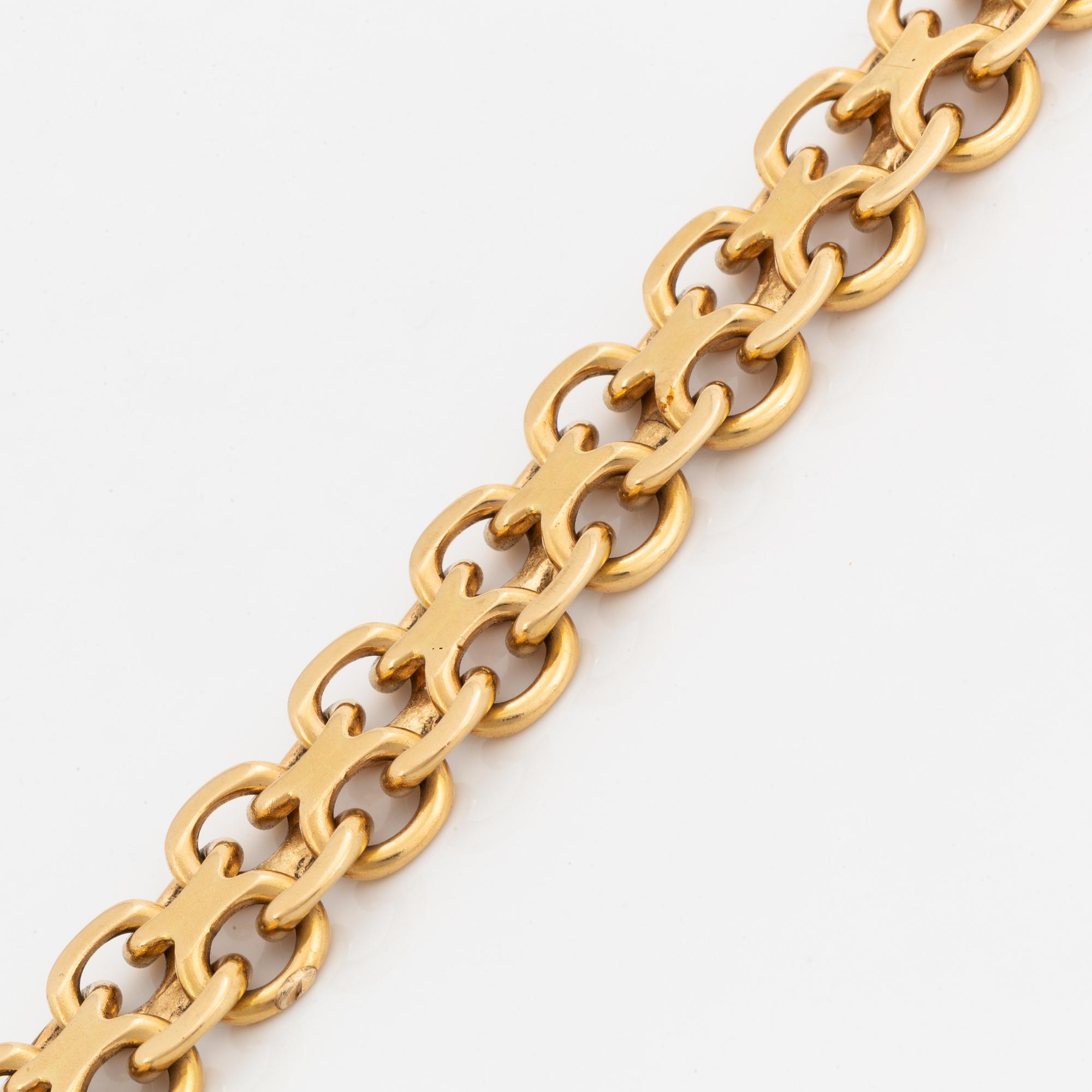 18K gold bracelet, Bröderna Hedens Guldateljé, Stockholm, 1960.