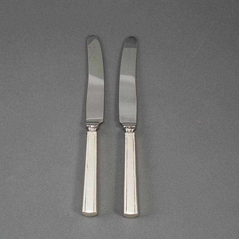 DAVID ANDERSEN,  12 st silver knives, Stockholm 1913.