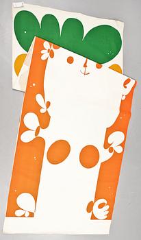 TEXTIL, "Ofelia", Stig Lindberg, 1970-tal. 350 x 125.