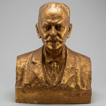 TORE STRINDBERG, a gold patined plaster sculpture, signed and dated -06.
