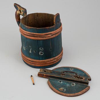 STÅNKA, allmoge, Hälsingland, märkt HKHD 1878.