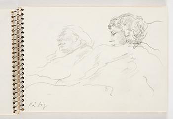 Lotte Laserstein, 4 skissböcker med blyertsteckningar.