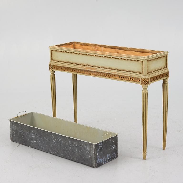 A Gustavian style flower table, mid/second half of the 20th century.