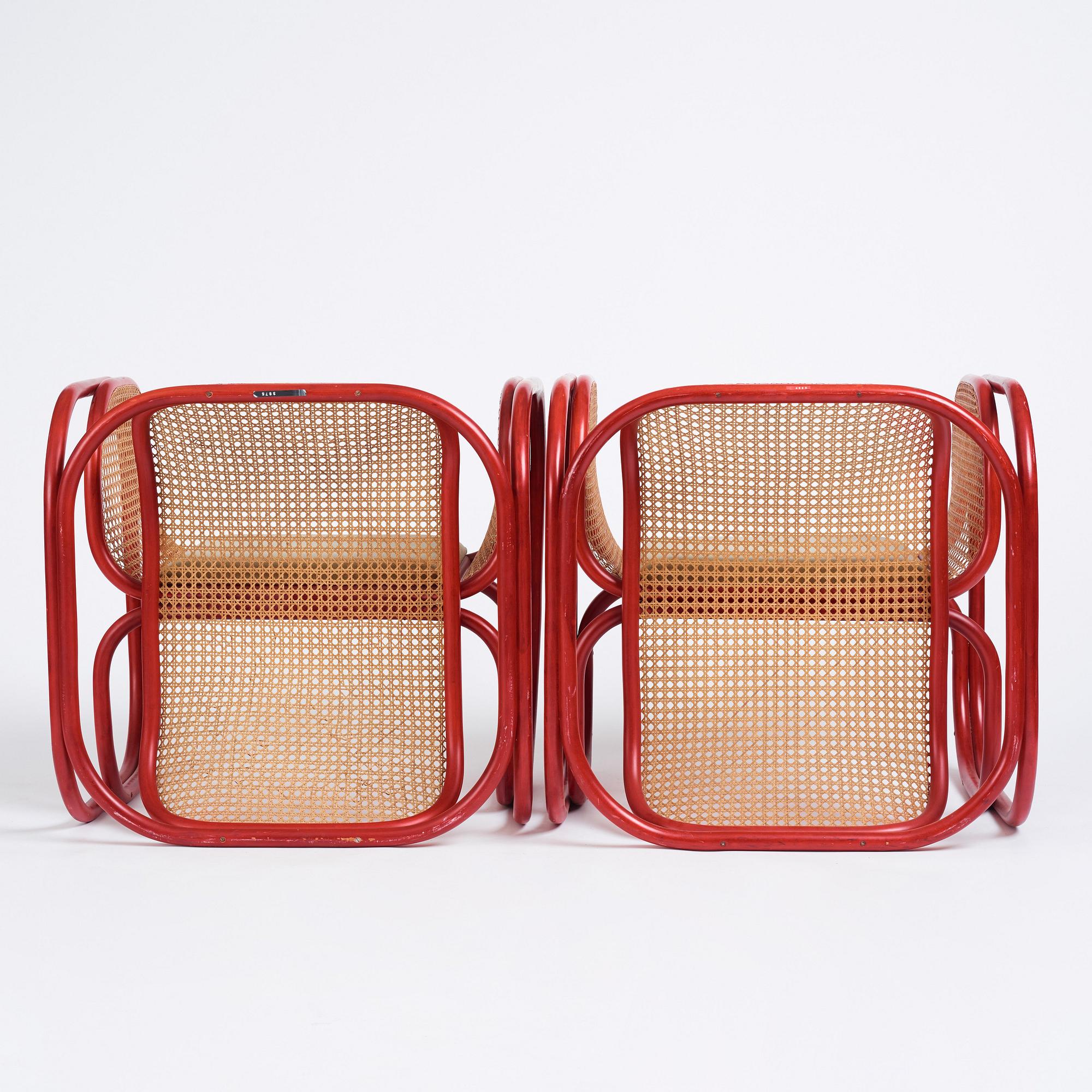 Jan Bocan, a pair of easy chairs, Thonet, provenance the Czechoslovakian embassy in Stockholm 1972.