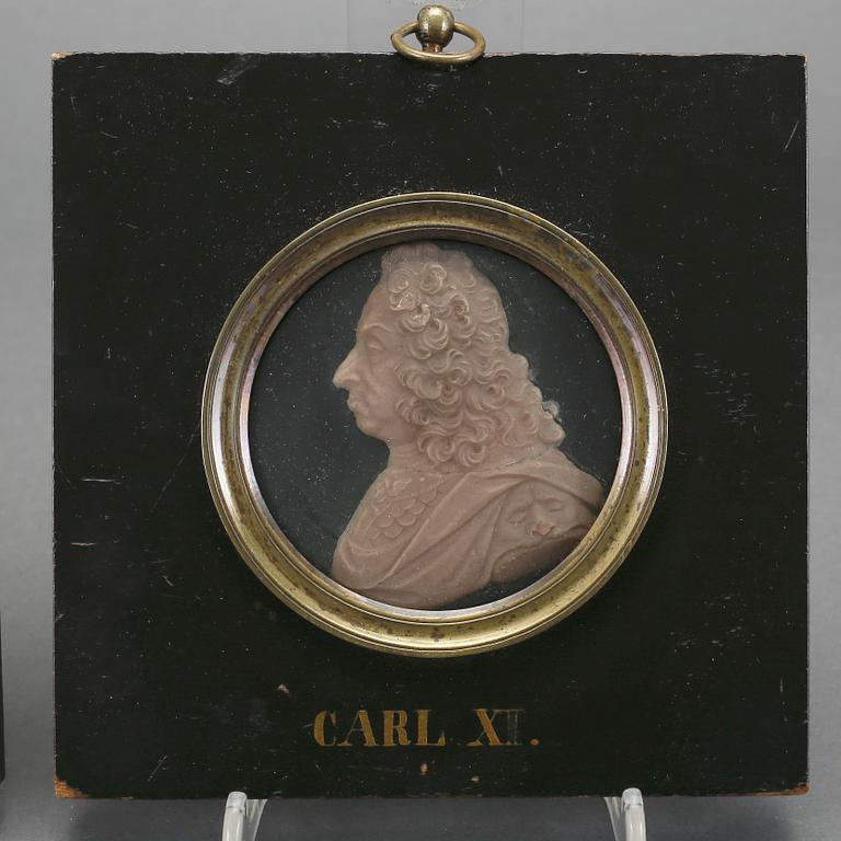 MINIATYRER, 4 st, vax, 1800-tal.