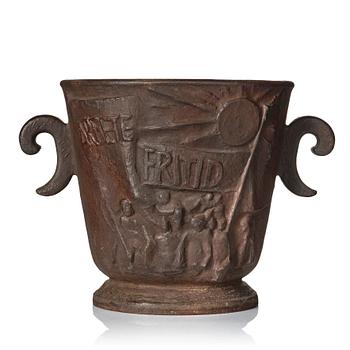 251. Näfveqvarns Bruk, a cast iron jardinière 'Fritidsurnan', Sweden 1930's.