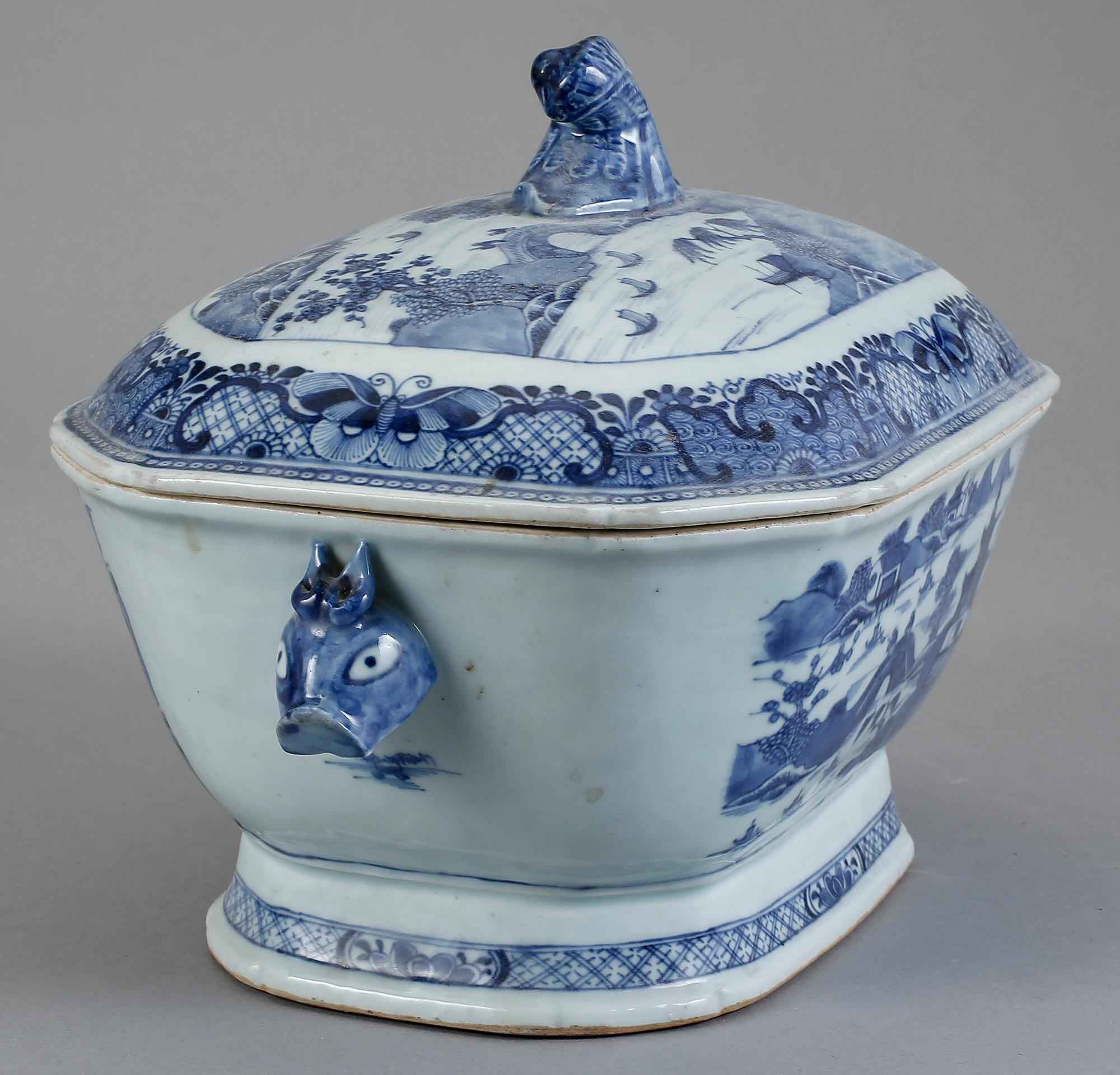 TERRIN, porslin, Qianlong, Kina 1700-tal.