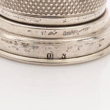 Parti silver, 8 delar, bla Sverige, 1800-tal.