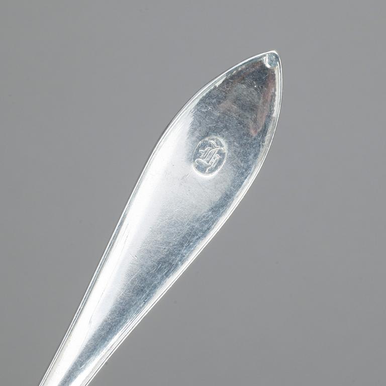 FISKBESTICK, 6+7, silver, modell "Gammal Svensk, spetsig", Svea Svensson, Stockholm, 1913. Vikt 649 g.