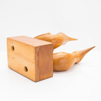 Sakari Pykälä, A wooden sculpture, signed and dated -69.