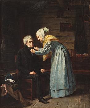 Arvid Liljelund, Interior with older couple.