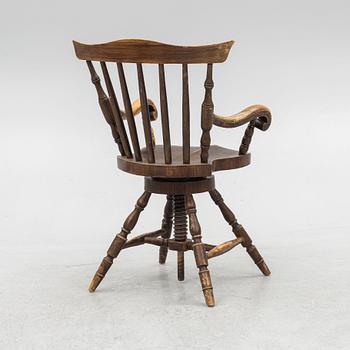 A desk chair, late 19th Century.