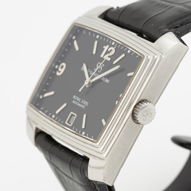 Sjöö Sandström, Royal Steel, Quattro, armbandsur, 40 x 33,5 (43,5) mm.