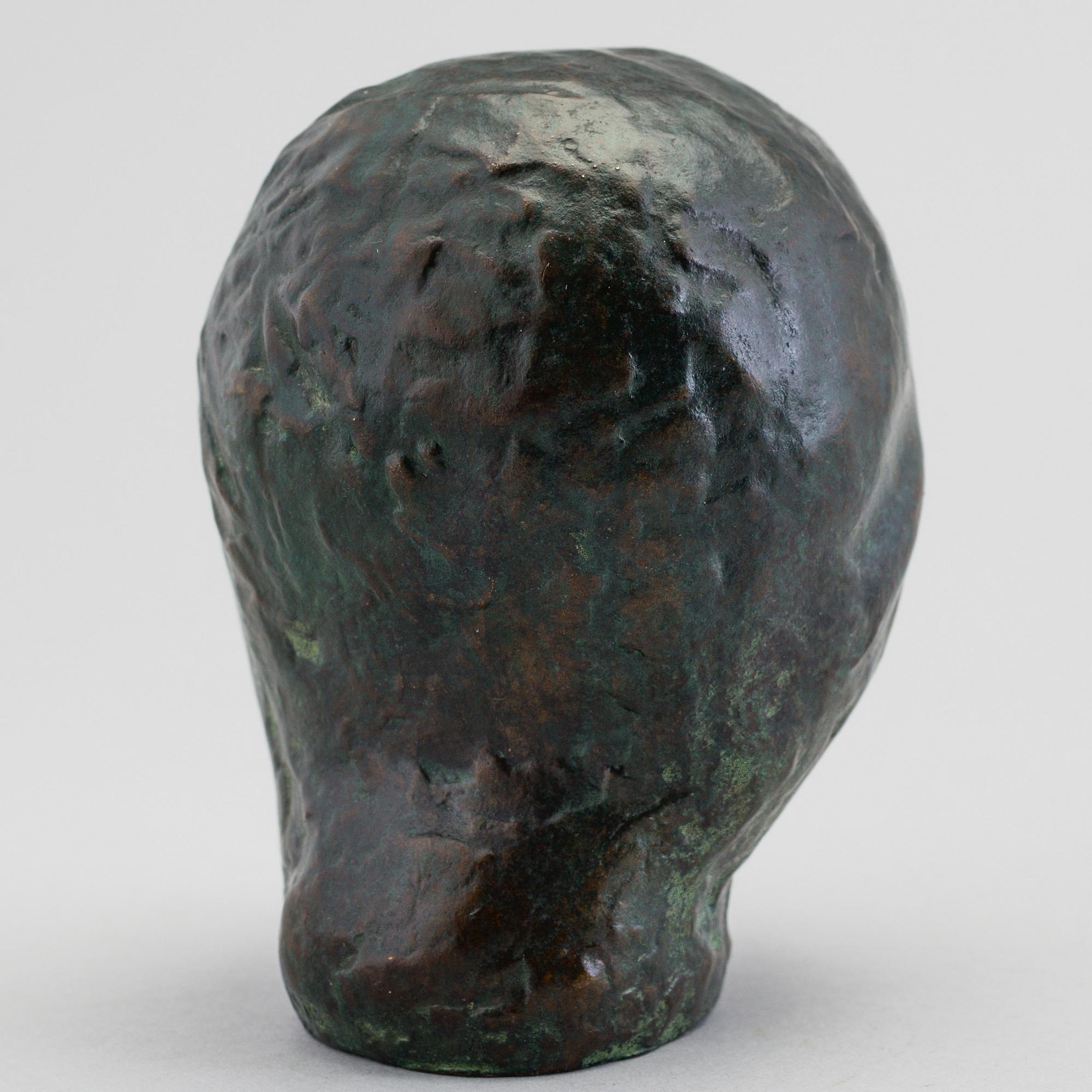 JOHANNES COLLIN, bronze scupture, signed and dated 1916.
