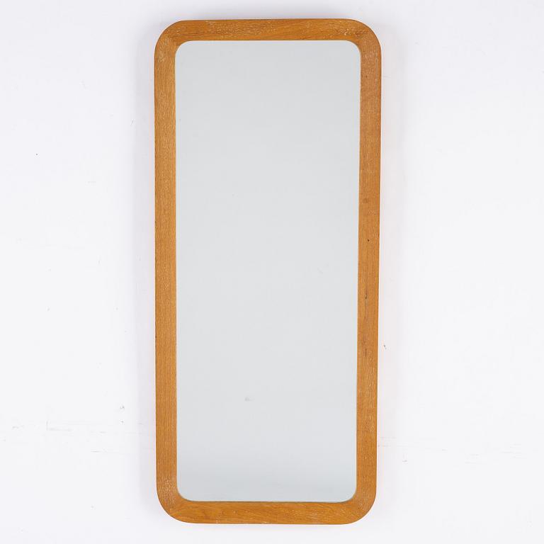 A mirror with oak frame from Ateljé Glas &Trä, Hovmantorp, 1960s.