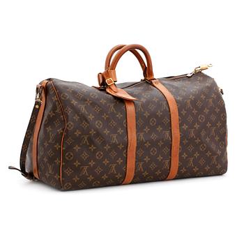 415. LOUIS VUITTON, a monogram canvas weekendbag, "Keepall Bandouliere 50".