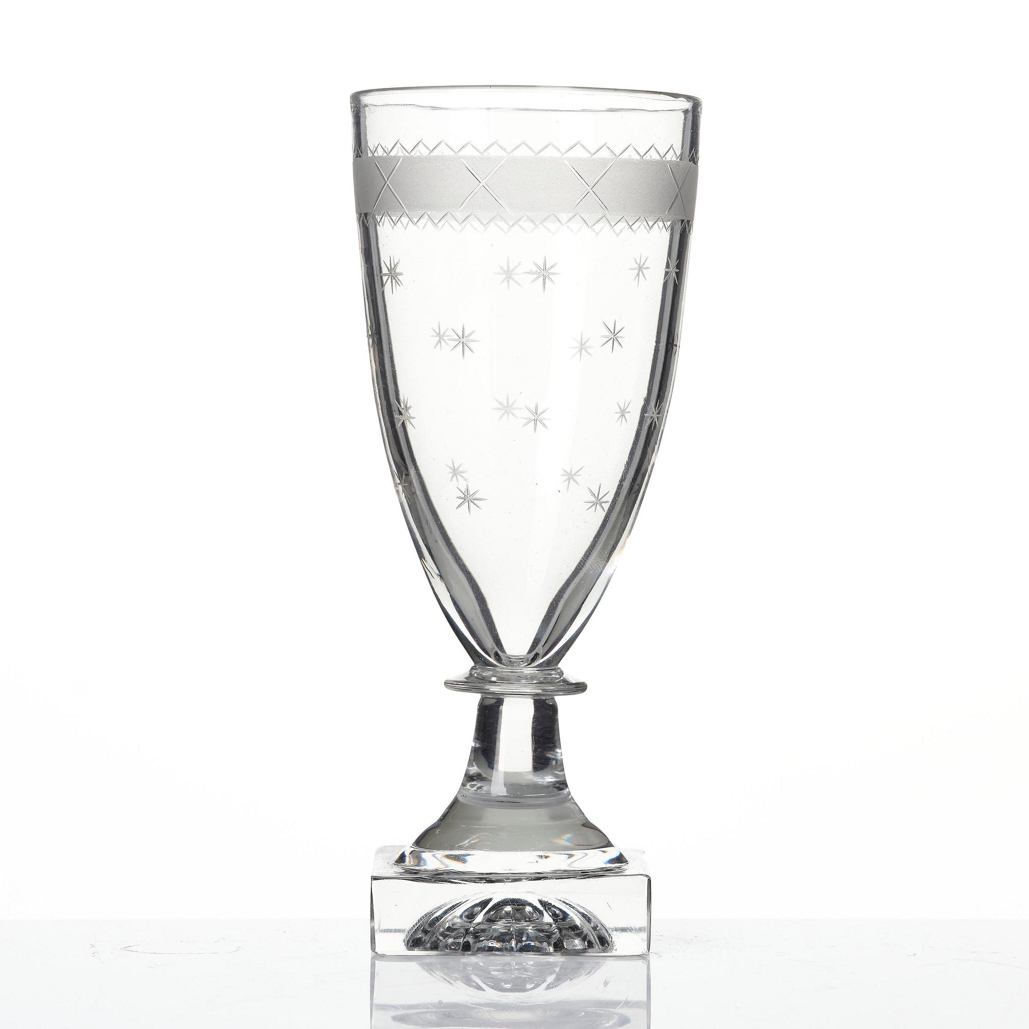 Champagne flutes, twelve pieces, Sweden circa 1800, Late Gustavian.