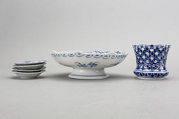 Tableware Blue fluted halvblonde Royal Copenhagen Denmark second half of the 20th century porcelain.