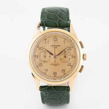 Lemania, 105, chronograph, wristwatch, 37,5 mm.