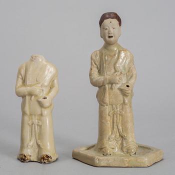 A group of three porcelain figurines, South East Asia, 16th/17th Century.