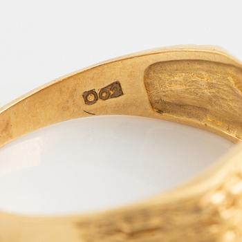 Bengt Hallberg, smyckesset, 3 delar, 18K guld, med små diamanter.