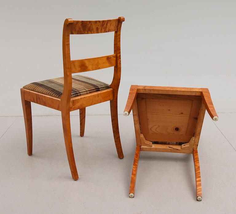 KARMSTOLAR OCH STOLAR, 4 del, Karl Johansstil, 1800-/1900-tal.