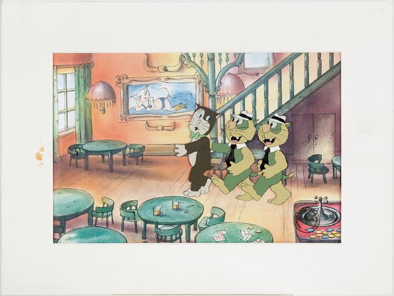 FILMCELLER, 10 stycken, original, ur "Pelle Svanslös", Team Film, flertalet sign SL.