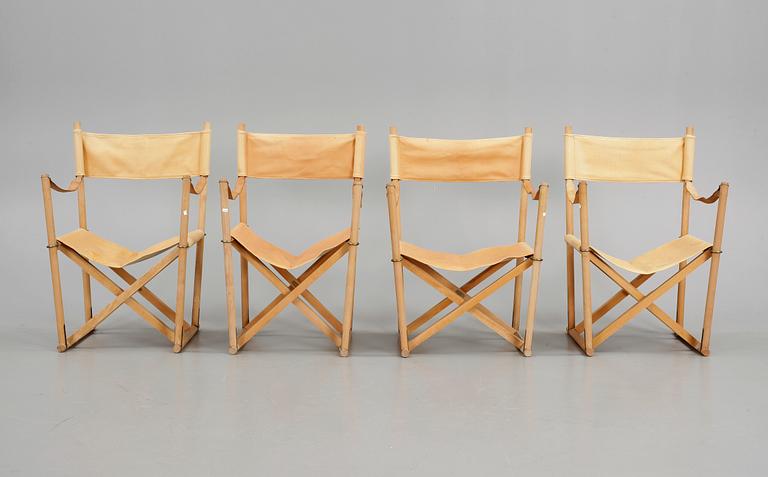 FÄLLSTOLAR, 4 st, "MK16", Mogens Koch, Iterna, Danmark.