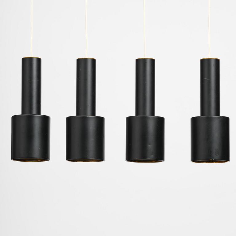 Alvar Aalto, taklampor, fyra stycken, "Hand Grenade" modell "A110", Arnold Wiigs Fabrikker, Norge, 1960-tal.