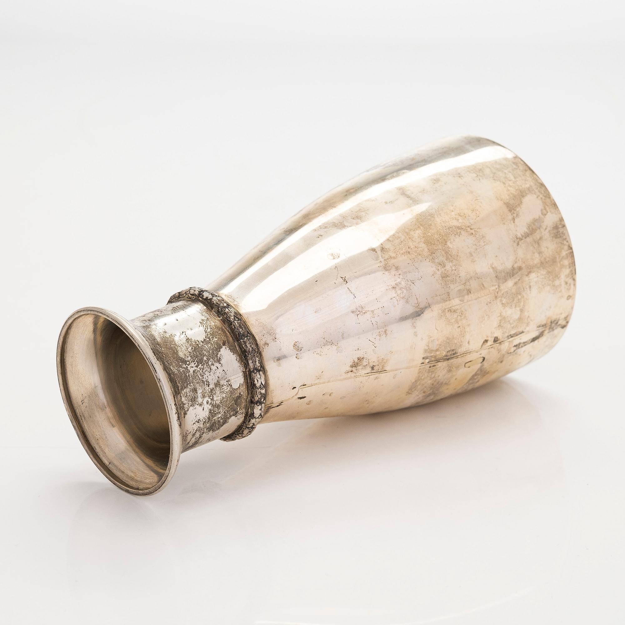 CG Hallberg, a silver vase, Stockholm 1927.