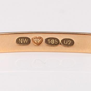 A 14K gold bracelet. Westerback, Helsinki 1973.