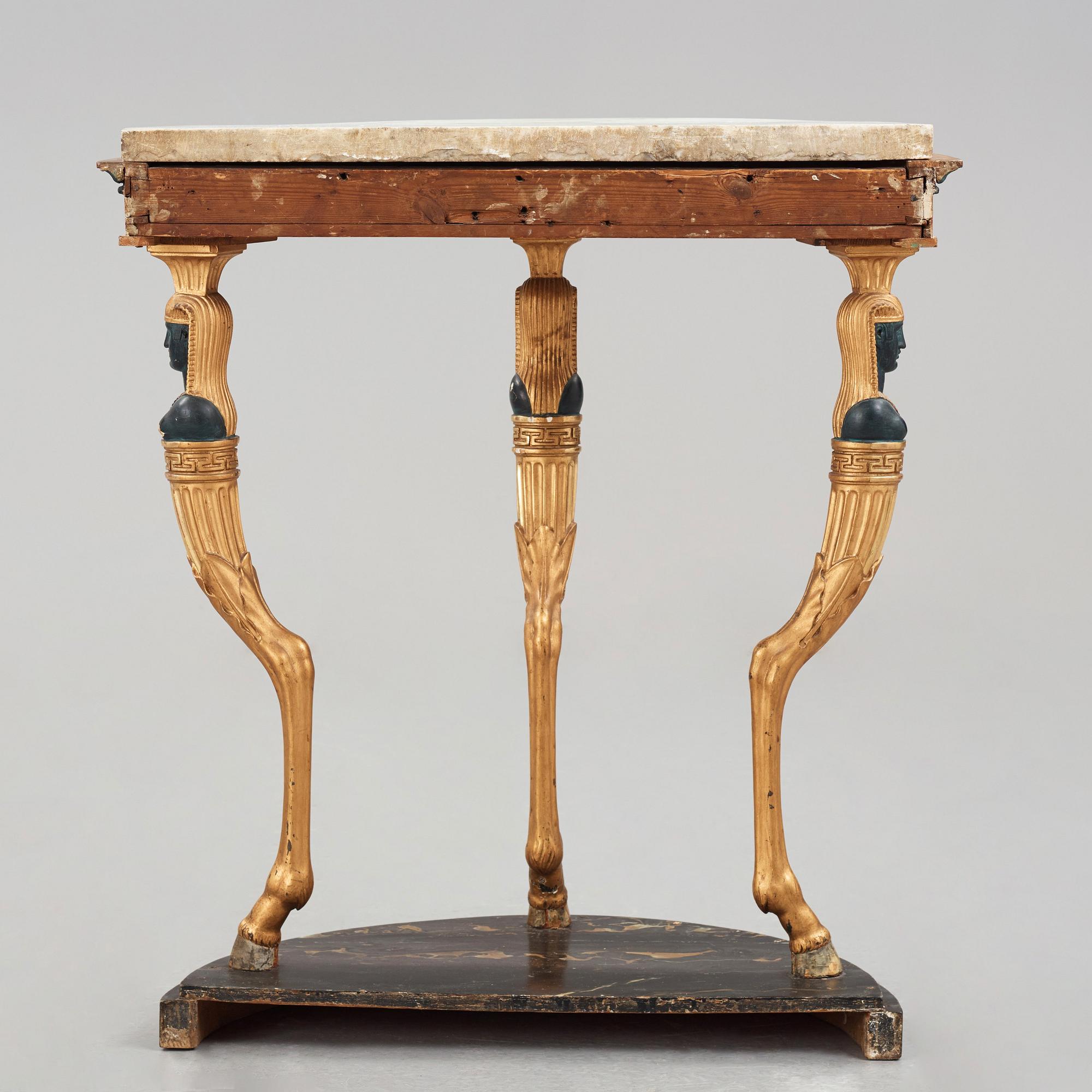 KONSOLBORD, Stockholmsarbete omkring år 1800, Sengustavianskt.