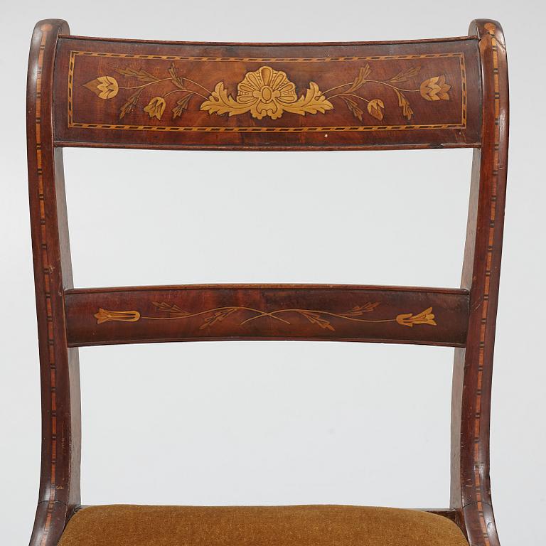 A six-piece Empire furniture suite, the Netherlands, first half of the 19th Century.