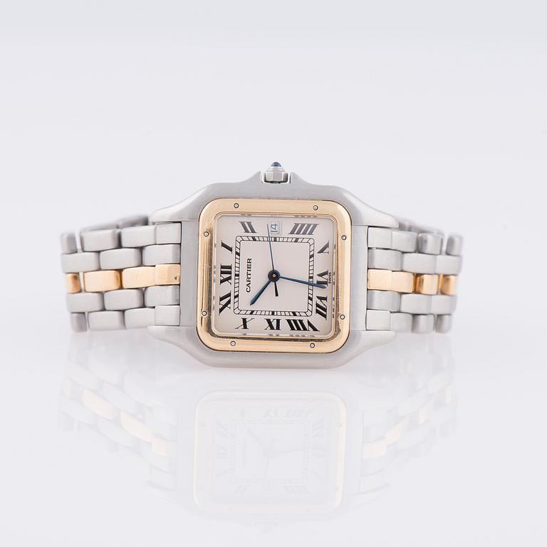 ARMBANDSUR, herr, Cartier, Santos, quartz, stål och guld.