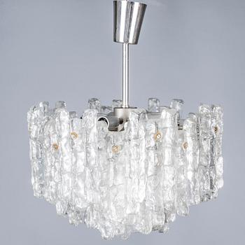 TAKLAMPA, "Ice block chandelier", J.T Design, Kalmar, Österrike, 1960-tal. Höjd ca 46 cm.