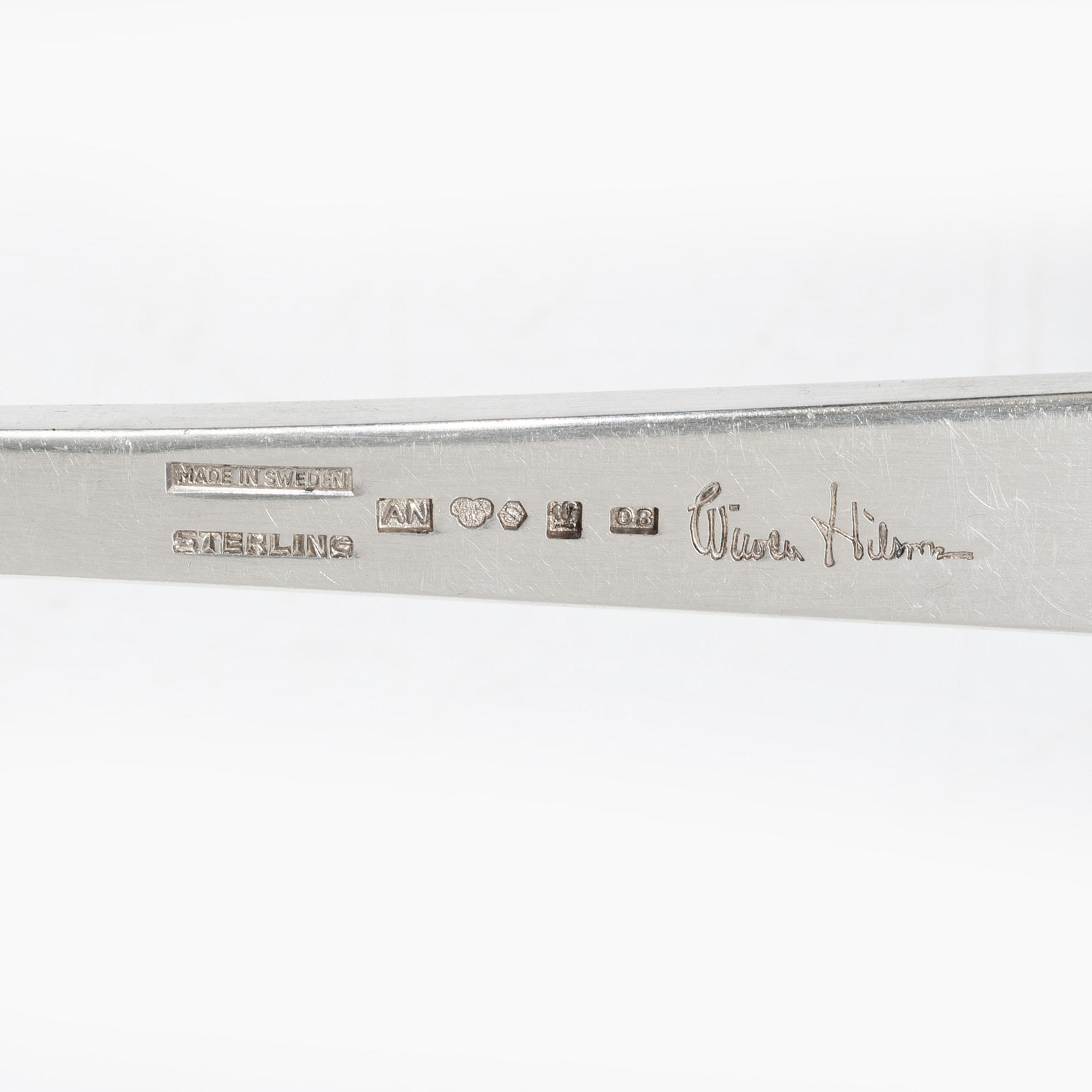 Wiwen Nilsson, Cake server, sterling silver, Anders Nilsson, Lund 1940.